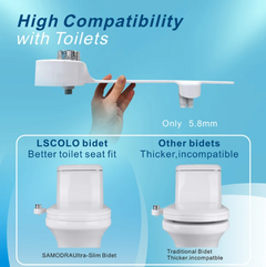Water Bidet Dual Nozzle Self Cleaning Toilet Sprayer