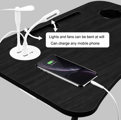 Folding Laptop Table Stand USB Ports