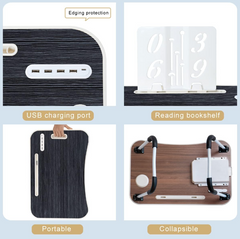 Folding Laptop Table Stand USB Ports