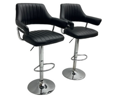 Leather Bar Stool Set of 2 Pcs