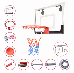 Basketball Hoop Ring with Ball Over the Door