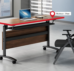 Set of 2 PCs Folding Office Computer Desk Table With Wheels Set