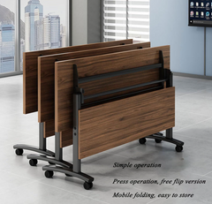 Set of 2 PCs Folding Office Computer Desk Table With Wheels Set