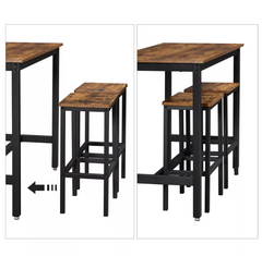 Bar Table With 2 Bar Stools - Dining Table
