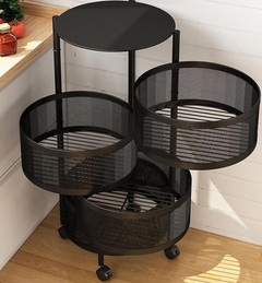 Three-Layer Round Rotating Storage Shelf Vegetable