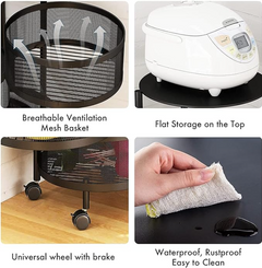 Three-Layer Round Rotating Storage Shelf Vegetable