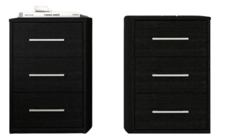 Bedside Table - 3 Drawer - Set of 2