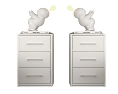 Bedside Table - 3 Drawer - Set of 2