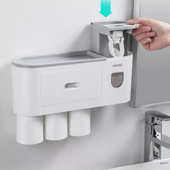 Toothpaste Dispenser and Tootbrush Holder Organisor