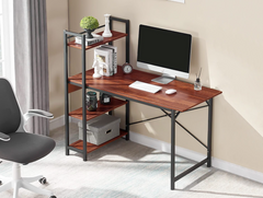 Computer Study Desk with 4 tier Bookshelf Storage