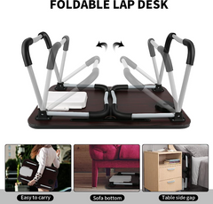 Laptop Desk Tray with Storage Drawer, Cup and Phone Holder