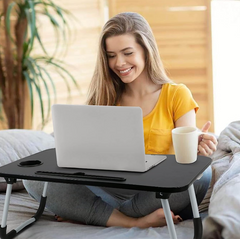 Laptop Desk Tray with Storage Drawer, Cup and Phone Holder