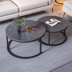 Metal Frame Nesting Tea Table Set of 2 PCs