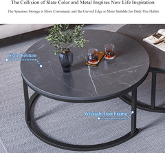 Metal Frame Nesting Tea Table Set of 2 PCs