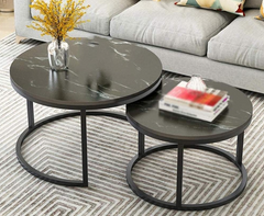 Metal Frame Nesting Tea Table Set of 2 PCs