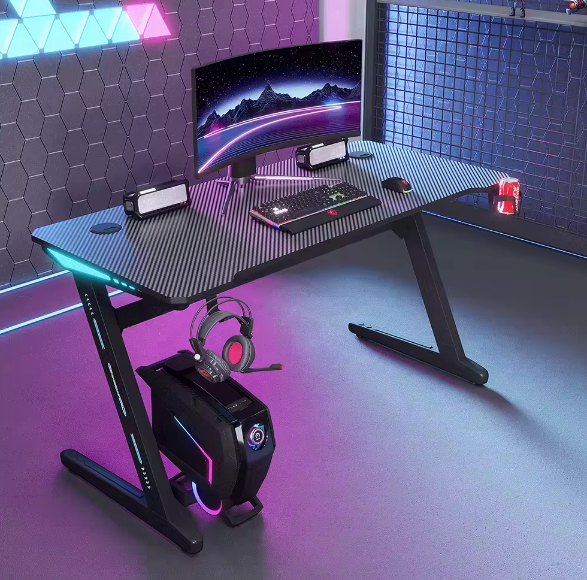 Gaming Desk Computer Desk ERGONOMIC GAMING DESK 120 CM With LED Light
