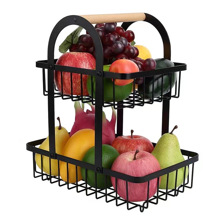 Double Layer Fruit bread Basket rack