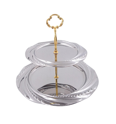 2 Layer High Tea Circle Stand Set