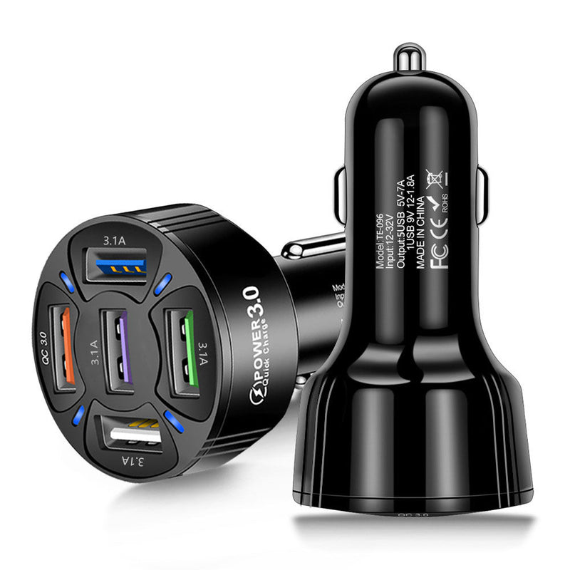 5 Port USB Car Phone Charger
