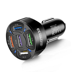 5 Port USB Car Phone Charger