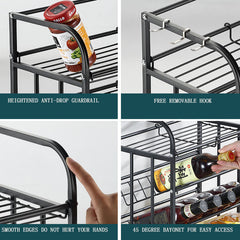 3 Tier Easy pick Bottle Spice Rack Sauce bottle Rack
