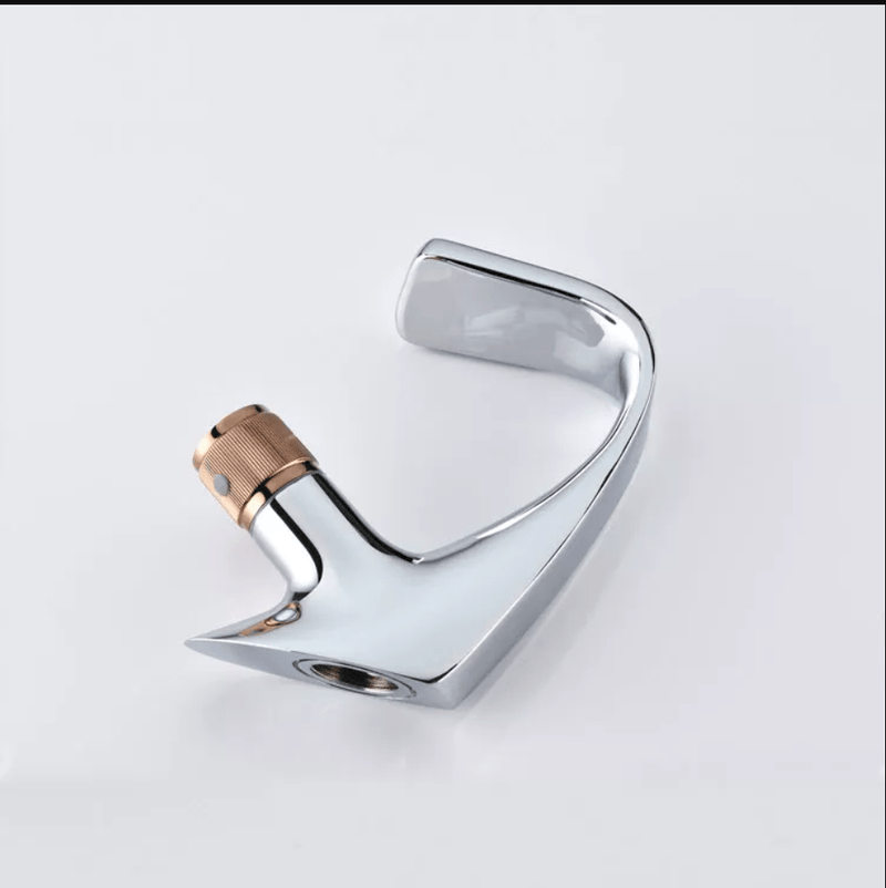 Chrome Rose Gold Waterfall Basin Faucet