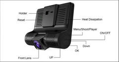 3 in 1 Car Dash Camera HD Clear Night Vision Car DVR Camera