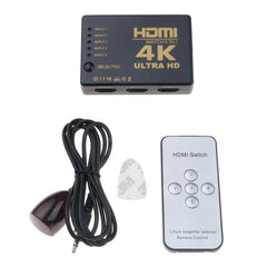 4K HDMI Switch with Remote 5 in 1 Out