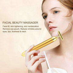 T-Bar Electric Vibrating Facial/Neck Massager with 4 head