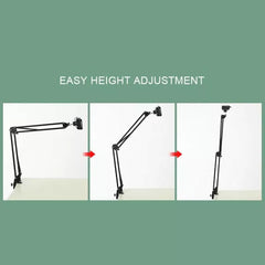 Tablet Cell Phone Stand Flexible Articulated Arm Metal Phone Holder For Bed Table