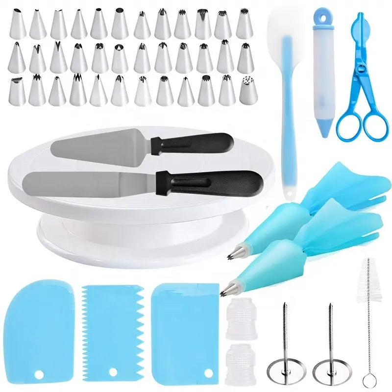 Cake Decorating Stand Piping Nozzles Kit for Baking Tools 52pcs/set