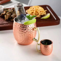 Beer Water Juice Drink Copper Mug Cup Rose Gold Cup