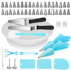 Cake Decorating Stand Piping Nozzles Kit for Baking Tools 52pcs/set