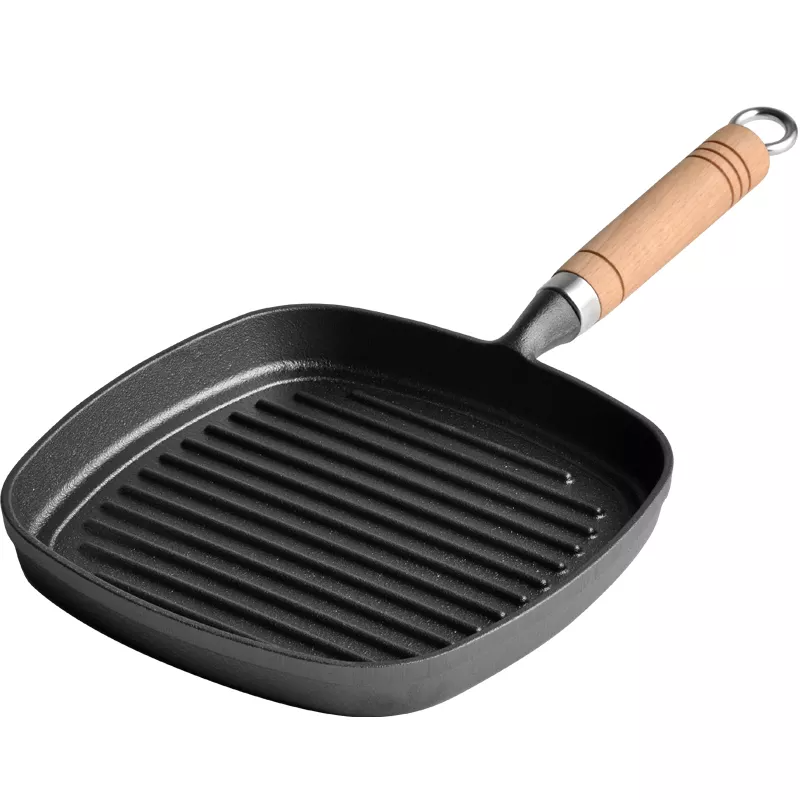 Grill Pan with wooden handle