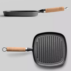 Grill Pan with wooden handle