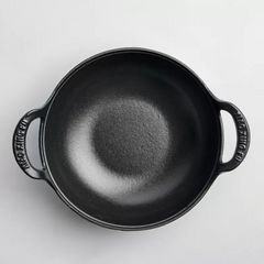 Enamel Cast Iron Soup Pot With Double Ears Wok
