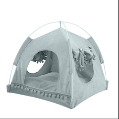 Pet Teepee Tent Foldable Bed Dog Cat House Tents
