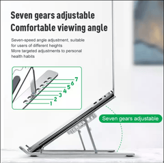 Portable Ergonomic Aluminum Laptop Stand With Fan