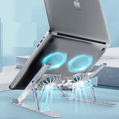 Portable Ergonomic Aluminum Laptop Stand With Fan