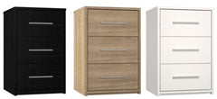 Bedside Table - 3 Drawer - Set of 2