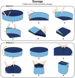 Folding bath pool big pet bath dog cat play pool