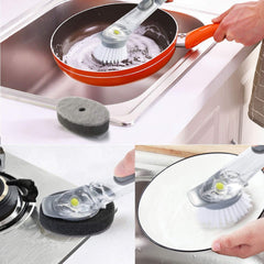 Cleaning Brush Scrubber Liquid Soap Dispenser