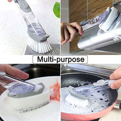 Cleaning Brush Scrubber Liquid Soap Dispenser