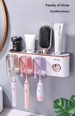 Toothpaste Dispenser and bathroom organisor 3 Cups