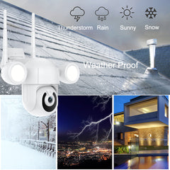 PZT Home Security Flood Camera Tuya smart 5MP ptz wifi ip camera