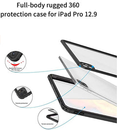 iPad Pro 12.9 inch 4th, 5th, and 6th Gen Waterproof Shockproof Case