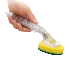 Kitchen Dispenser Sponge brush - 1 Handle+5 Sponge