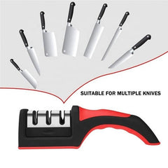 Kitchen Knife Sharpener with Non-slip Rubber Handle