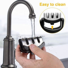 Kitchen Knife Sharpener with Non-slip Rubber Handle