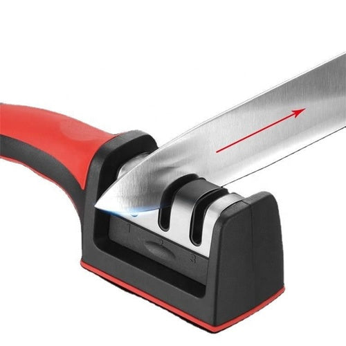 Kitchen Knife Sharpener with Non-slip Rubber Handle